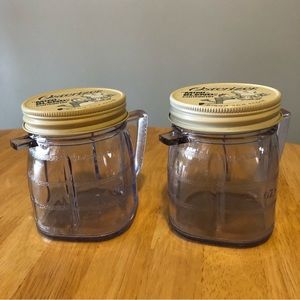 Vintage kitchen Osterizer mini blend and store containers 8oz (lot of 2)